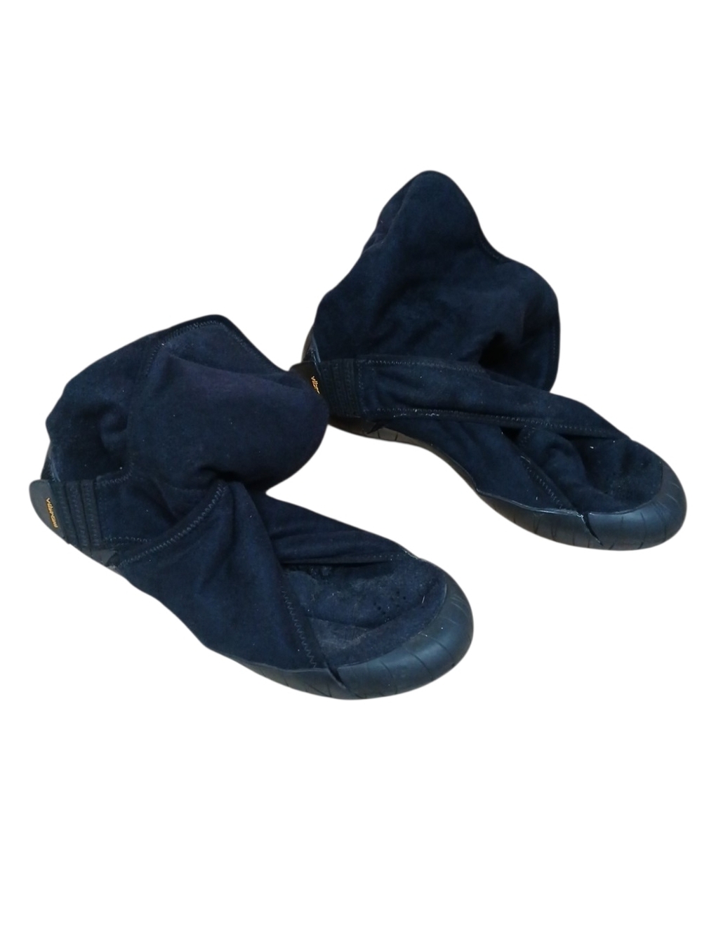 Furoshik Black Suede Slip-On Wrap Shoes Unisex